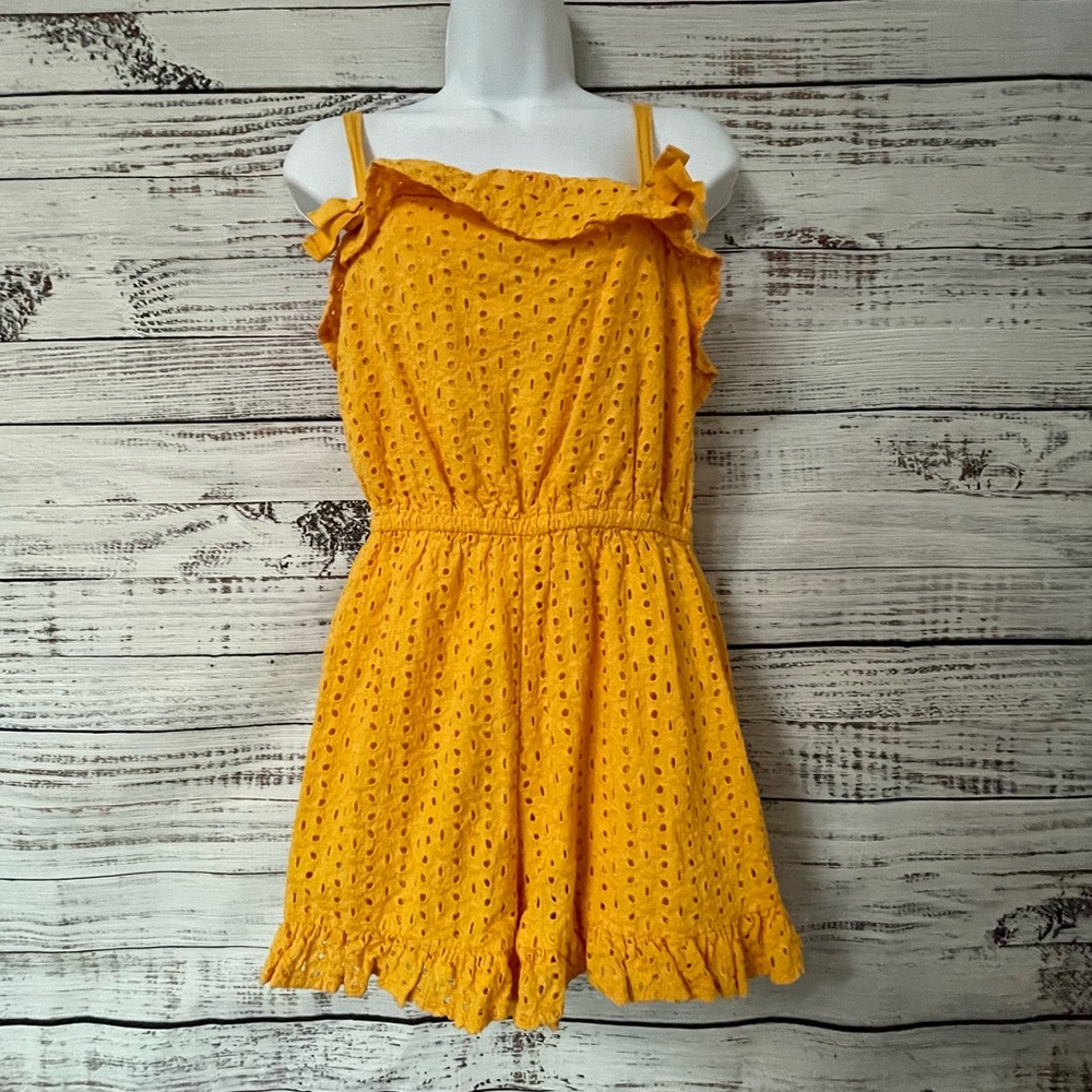 Bow Detail Cross Back Broderie Romper